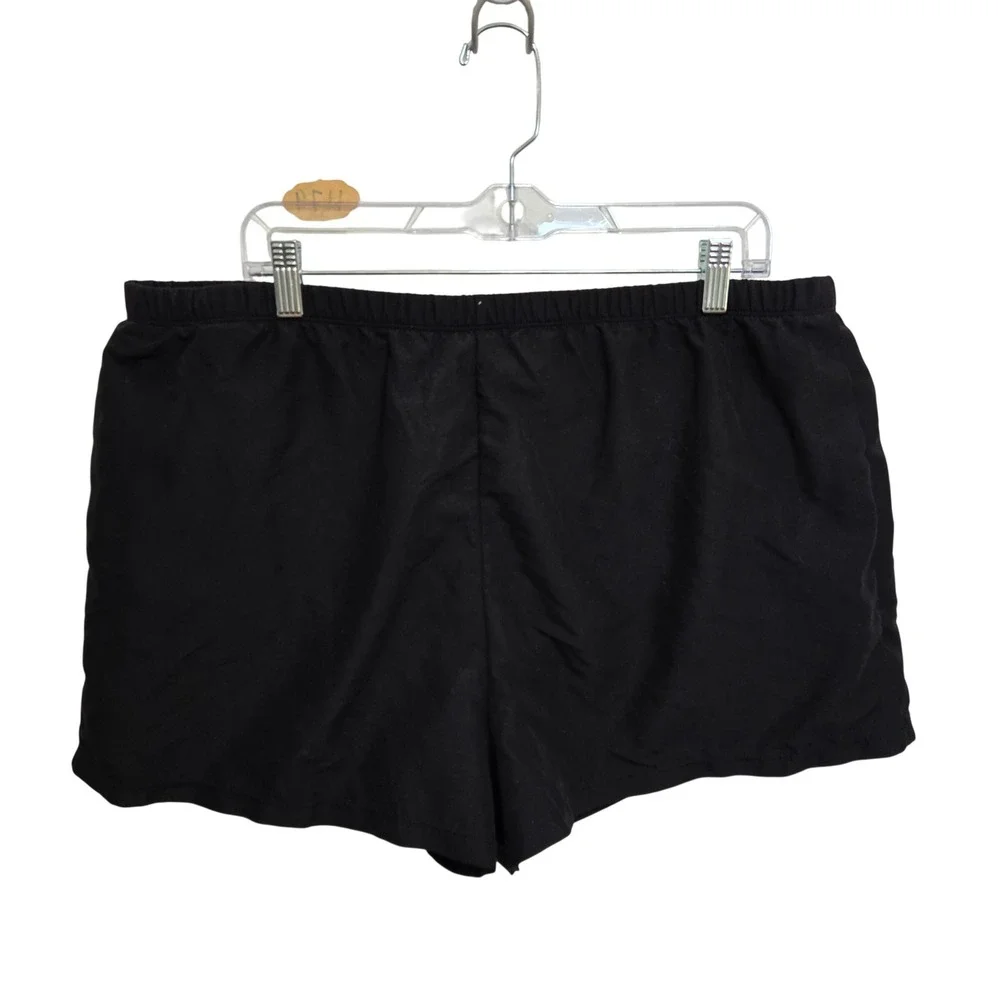 White Stag Womens Plus 2X 18-20 Black‎ Swim Shorts Board Shorts with Liner